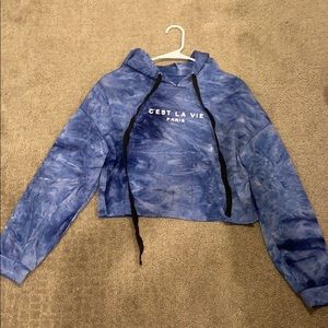Cropped Tie Die hoodie